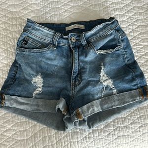 Kancan blue jean shorts, size one/24